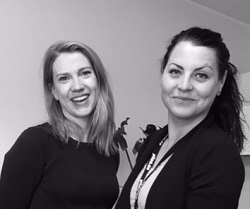 Maria Lundgren och Sandra Bäckström i TIDSAM. Foto: Elisabeth Viklund